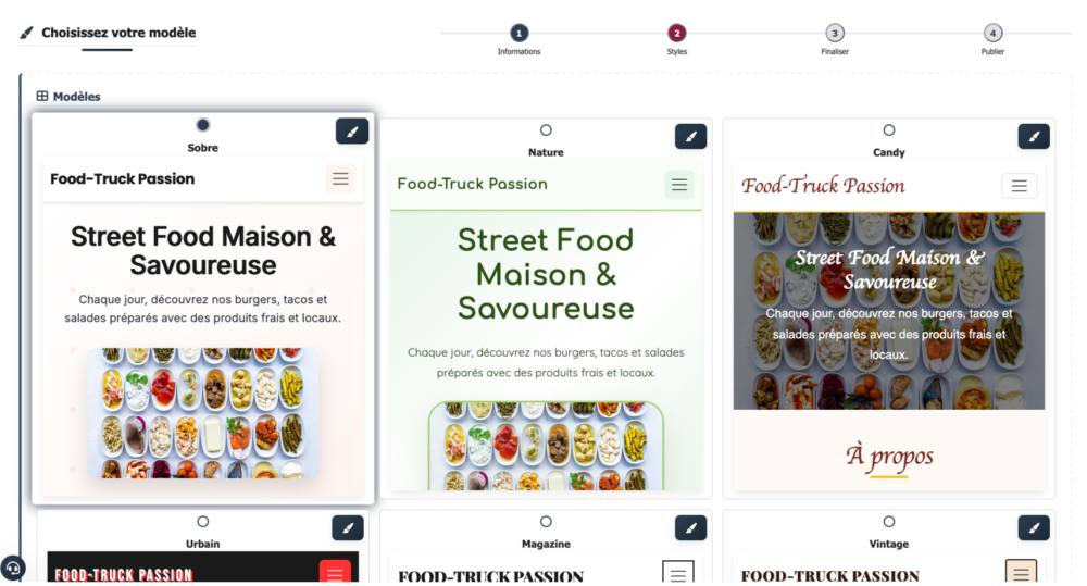 Étape 2 : Choix du modèle